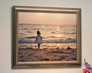 Picture of a framed painted image