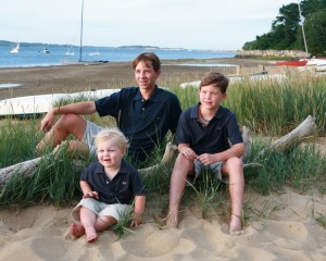 Children photographed on beach at Pleasant Bay in East Harwich